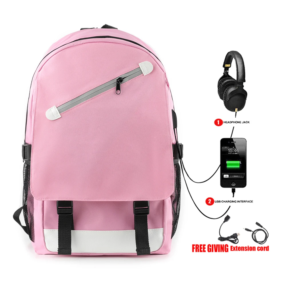

2021 Solid Color backpakc men/Women Travel Backpack For Teenagers USB Charge Anti theft and Waterproof Laptop slash shoulder bag