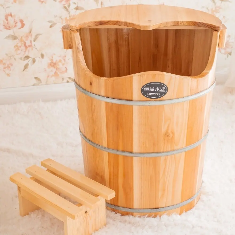 45 см утолщенное деревянное ведро для замачивания ног с крышкой ванны ванна