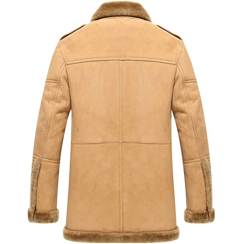 Мужская дубленка Denny&ampDora куртка из овчины B-3 верхняя одежда-бомбер летное пальто