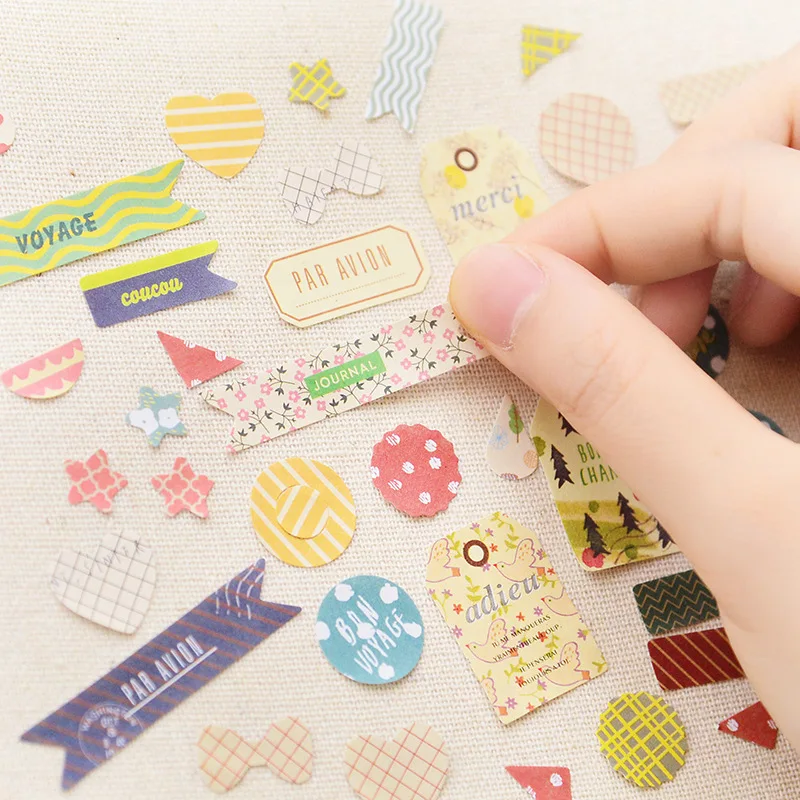 

8Pcs Forest Story Stickers Scrapbooking Calendar Diary Planner Notebook Albums Decorative Printing Paper Wedding Decorations