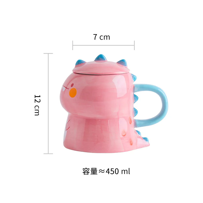 

Детская керамическая кружка с 3D динозавром