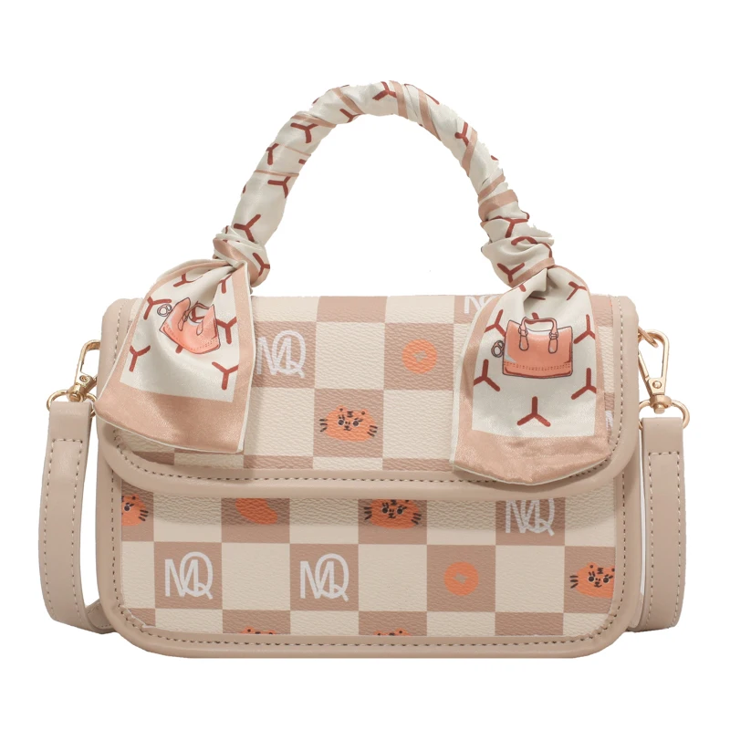 

Summer Trend Ladies Shoulder Handbag Fashion Versatile Alphabet Print Silk Scarf Premium Messenger Bag 2022 Net Red Style