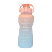 2000ml water bottle scale marker leakproof plastic gradient colours drink jug for office