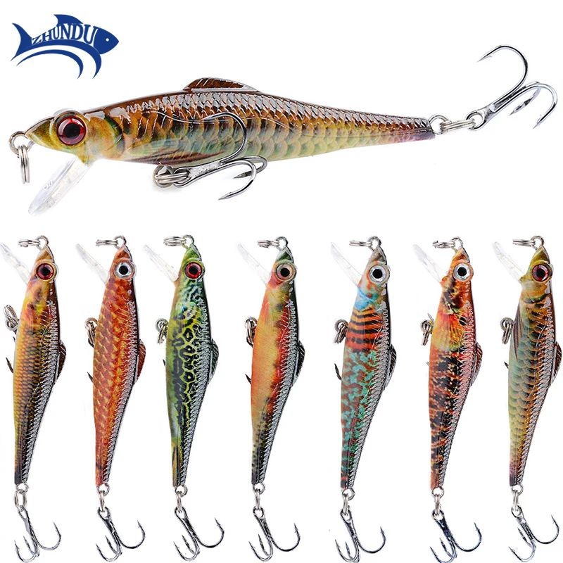 

6.9cm/5G fake bait hard bait Minnow bait artificial bait fishing gear sea bait crank tail swing