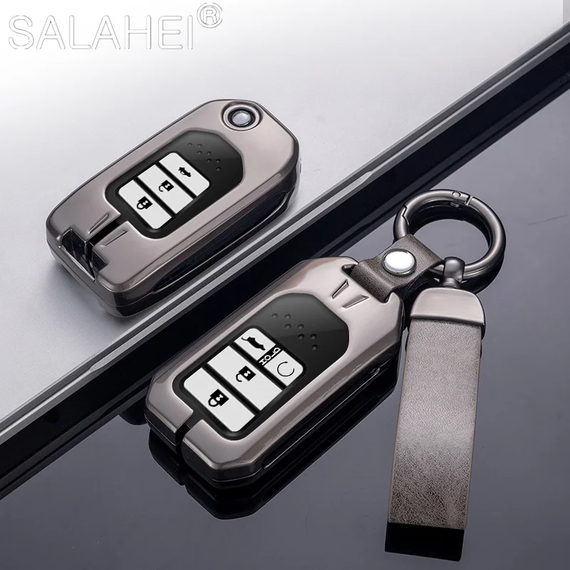 

Car Smart Remote Key Cover Case Shell For Honda Civic City Accord CRV CR-V Odyssey Vezel Jade Crider Fit Keychain Accessories