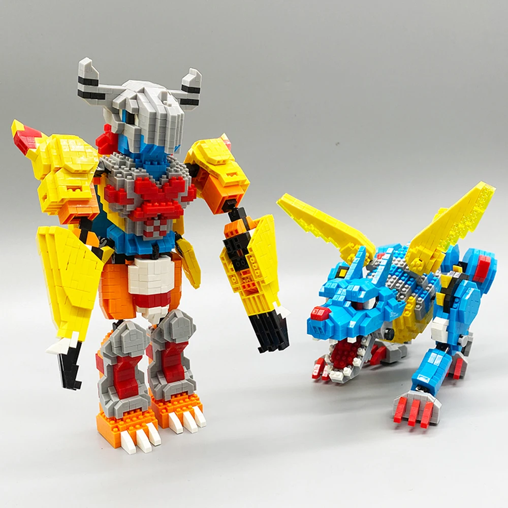

Anime Digimon Adventure Series Set Black War Greymon Figures Building Blocks Technical MOC Model Mini Bricks Toys For Kids Gifts