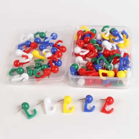 Многоразовые разноцветные кнопки-гвоздики для крепления