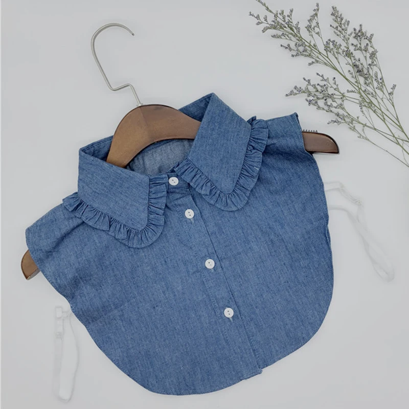 

Женская рубашка в полоску со съемным ложным воротником-стойкой