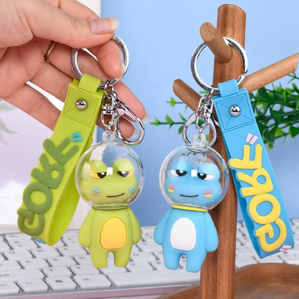 

Frog Keychain Charming Acrylic Frog Keychain Adorable 3d Space Frog Figure Bag Keyring Charms Cartoon Car Pendant