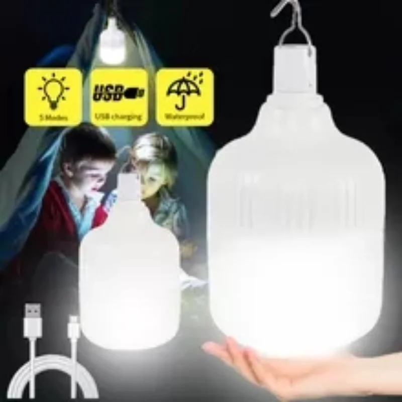 

320W Camping Light 5 Lighting Modes Hanging Tent Light Emergency Flashlight LED USB Rechargeable Night Fishing Equipment Bulb