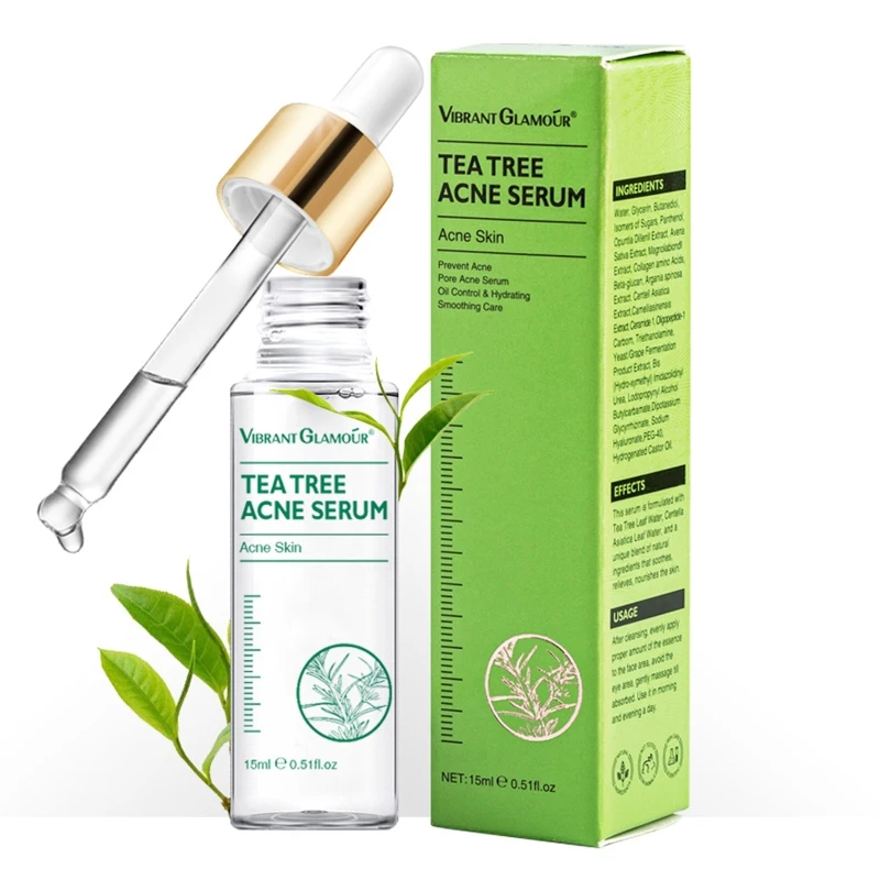 

50JF Naturals Tea Tree Serum for Face Essence Enhances Skin Tone All Skin Types Face Acne Treatment Shrink Pores