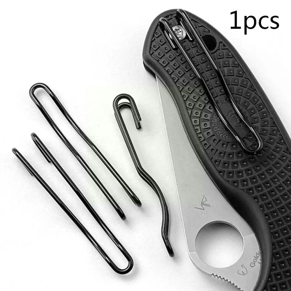 

Universal Wire Back Clip Steel Pocket Waist Clips Buckle for Spyderco 416 Steel Folding Knife Durable DIY Accessories V2C7