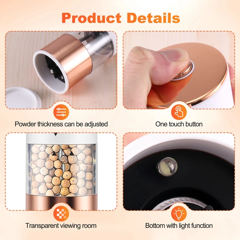 Автоматическая мельница для соли и перца электрическая специй с питанием от