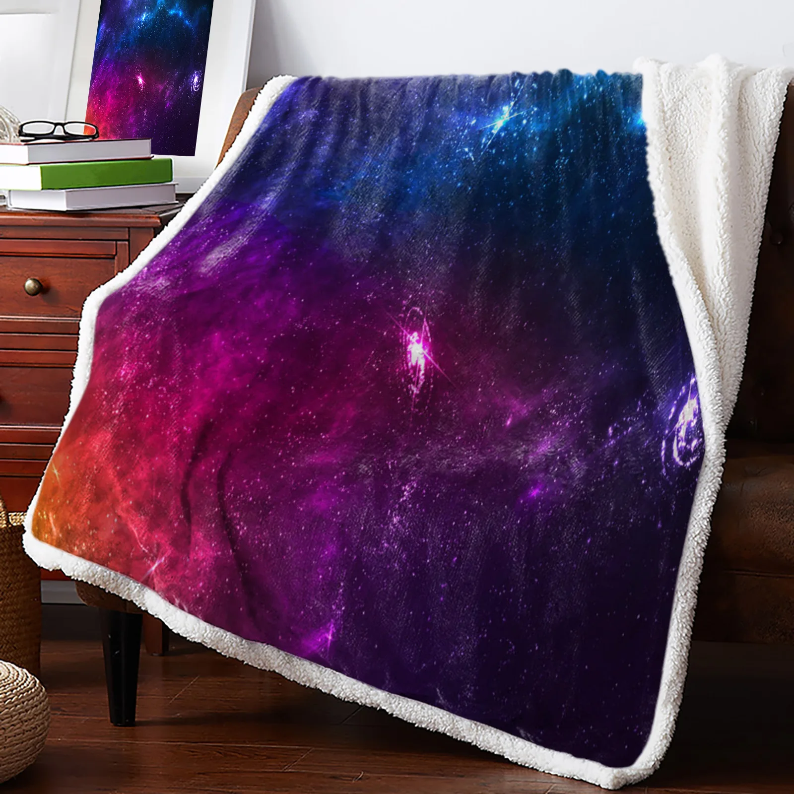 

Покрывало из шерпы «Вселенная» с изображением звездного неба