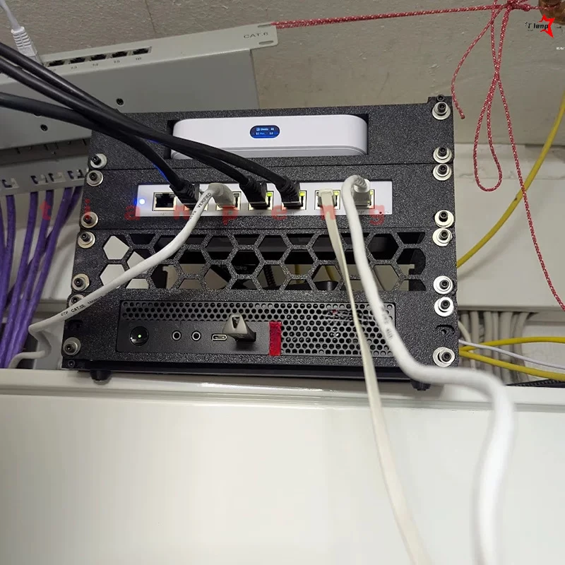 WYORESY Подставка для сетевого оборудования UniFi, 10 и 19 дюймов, для установки в стойку, устойчивая, противоскользящая, для хранения шлюзового оборудования (art.: 3920db80bfc79) - 3920db80bfc79