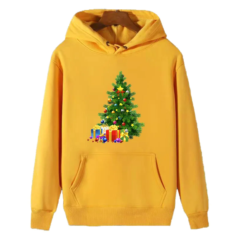 Christmas Tree Gifts graphic sweatshirts christmas sweatshirt thick sweater hoodie cotton fleece hoodie Women hooded sweater