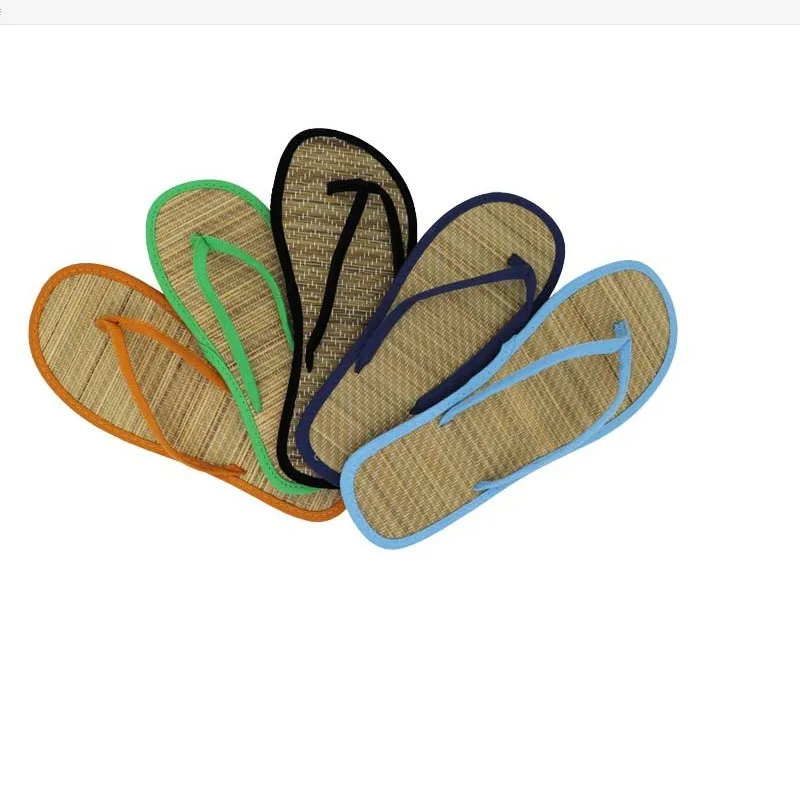 

Summer Girls Flip-flops Couple Unisex Japanese Home Indoor Flat Slipper Cane Straw Slippers Casual Beach Flip Flops Women Slides