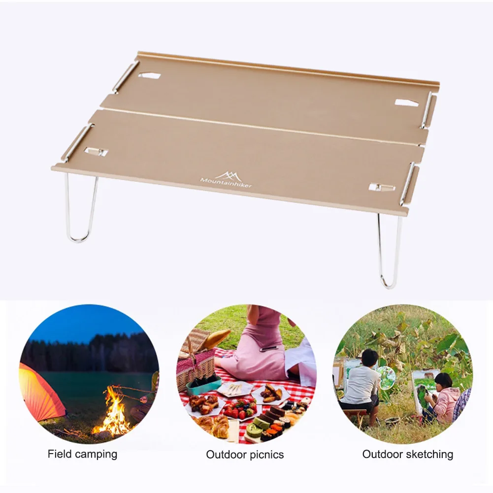 

Ultralight Outdoor Barbecue Table Portable Foldable Aluminum Alloy Dinner Desk For Camping Hiking Furniture Supplies