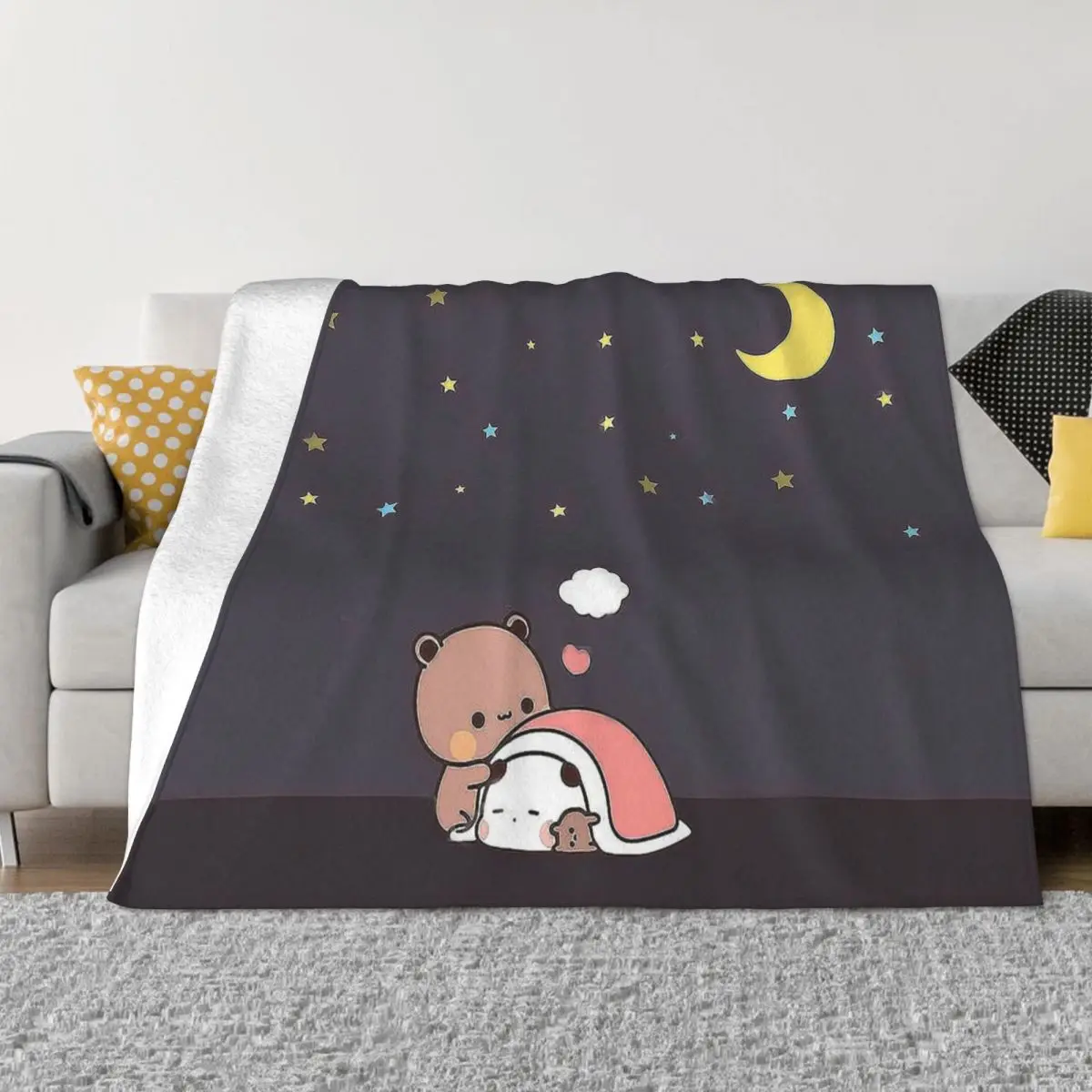 

Bear Panda Bubu Dudu Portable Warm Throw Blankets for Bedding Travel