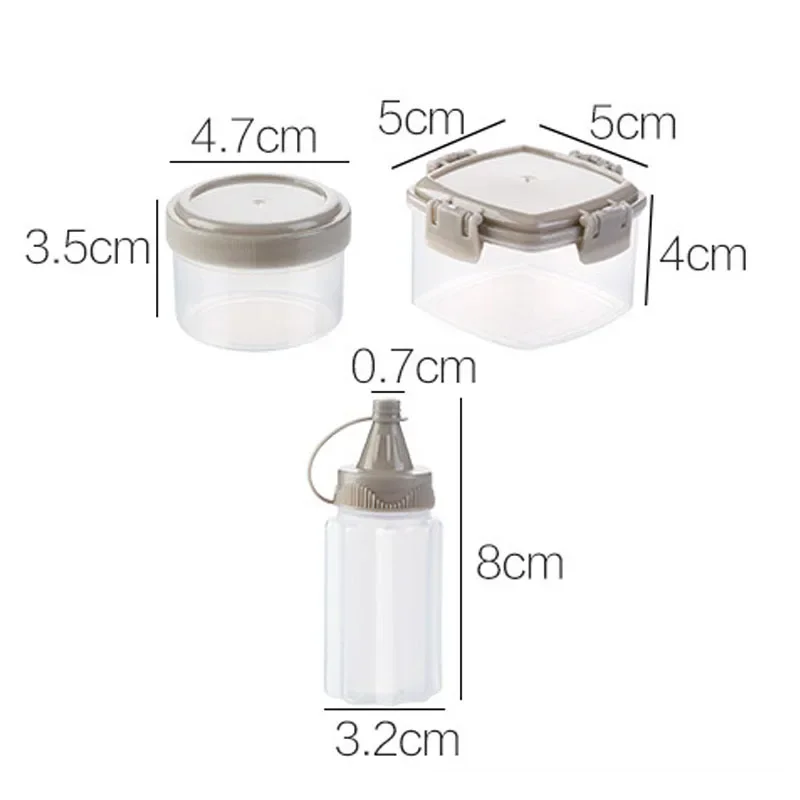 4 шт. пластиковые мини-бутылки для соуса