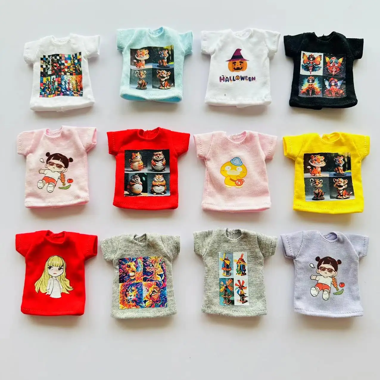 Фото Новая модная одежда для кукол Blyth 1/6, футболка для кукол с милым рисунком для Барби OB24 Blyth,Licca,Azone, аксессуары для кукол 1/6 №2