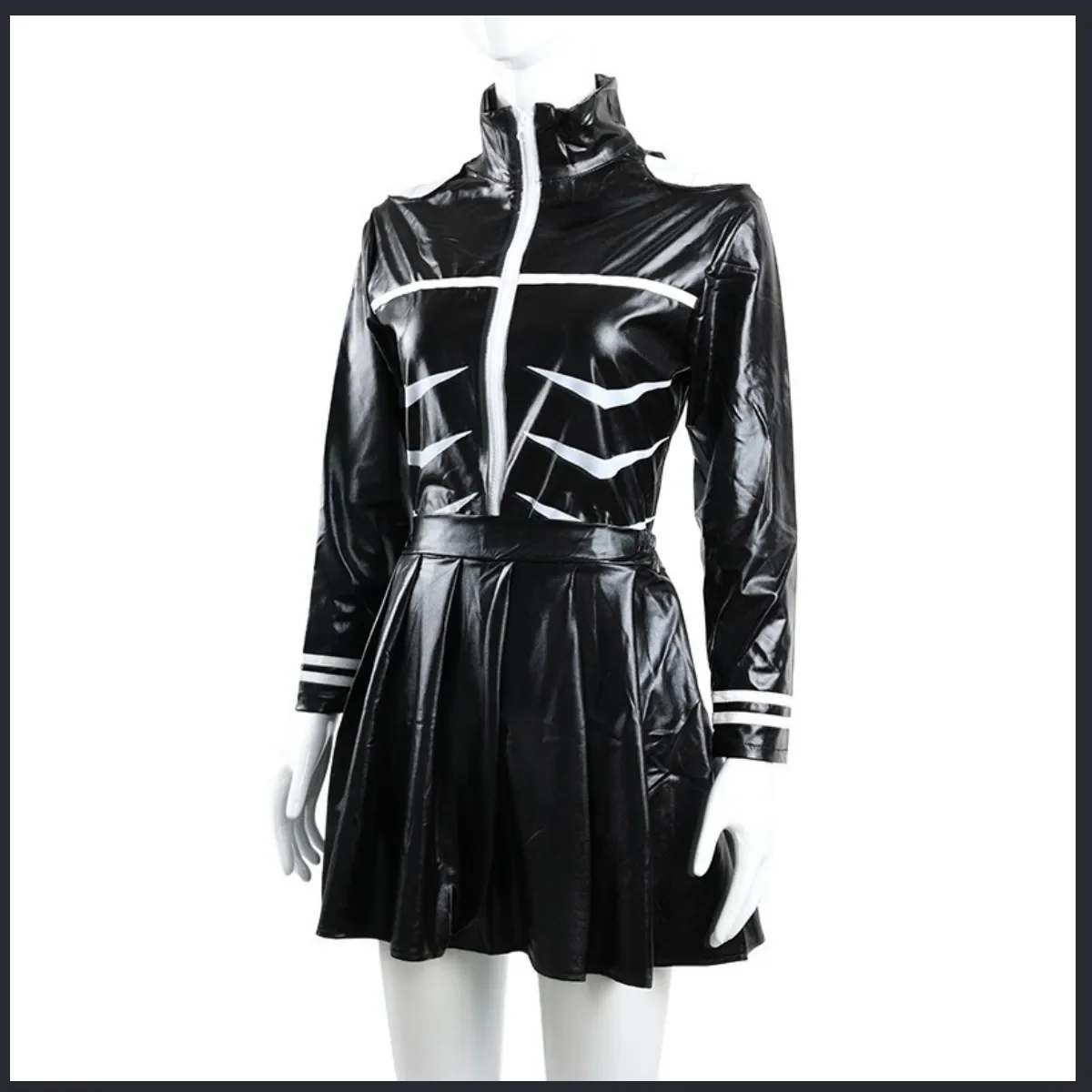 Аниме Токийский Гуль канеки Кен косплей костюм женское черное платье из ПУ