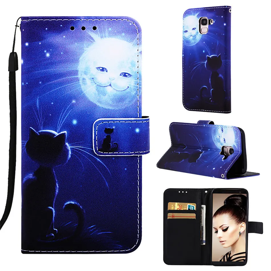 Fashion Case For Fundas Samsung Galaxy S10E S10 S9 S8 Plus J6 A7 2018 2019 Wallet Cute Mermaids Flip Cover Brand New P03D