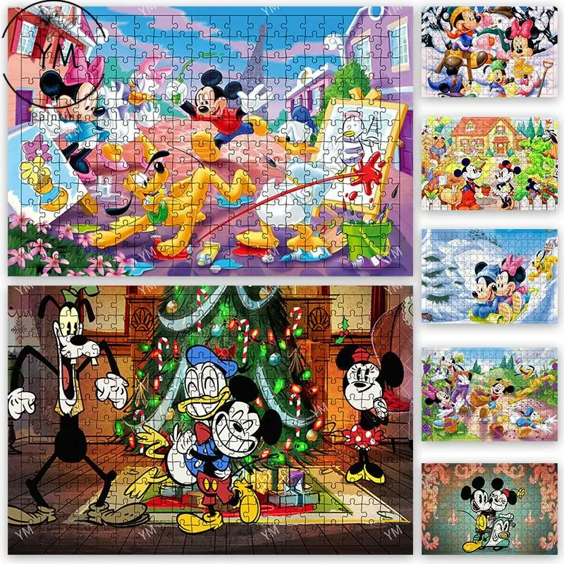 

Cartoon Jigsaw Puzzles Disney Mickey Mouse Puzzle 1000 Pieces Paper Puzzles Baby Toys Kids Collection Educational Toys