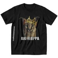 gorgeous big floppa rapper king crown poppa meme tshirts men emo clothesd premium cotton t shirt caracal cat tee graphic tshirts
