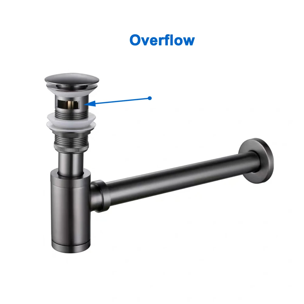 

Металлическая серая ловушка для отходов для умывальника, сантехническая решетка для раковины в ванной комнате, ловушка для бутылок, замена для ремонта дома, выдвижная стопор для слива