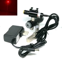 focusable 650nm 80mw red dotlinecross laser diode module for sewing printing machine alignment with adapter 3 axis holder