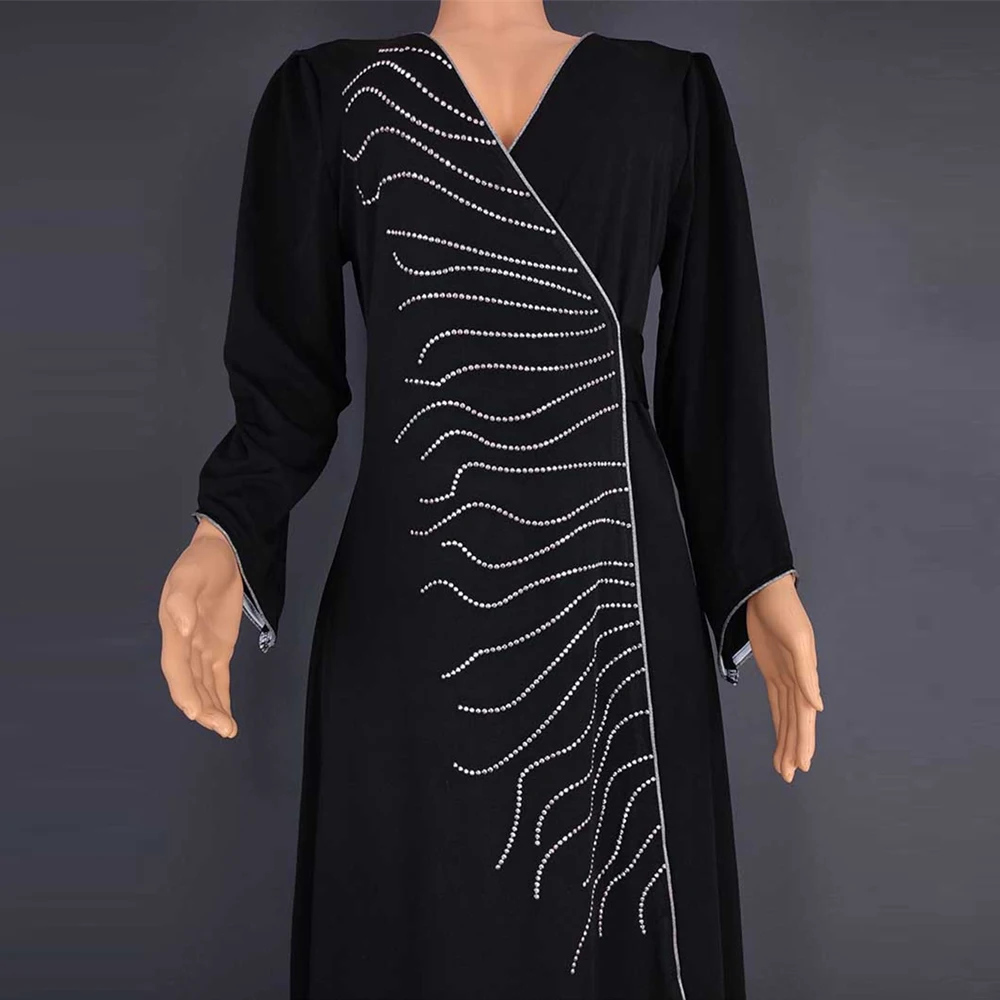 MD Muslim Kaftan Abaya Dress Kimono Women Dubai Party Gown Turkish African Maxi Robe Lady Islamic Clothing Jelaba Femme Musulman