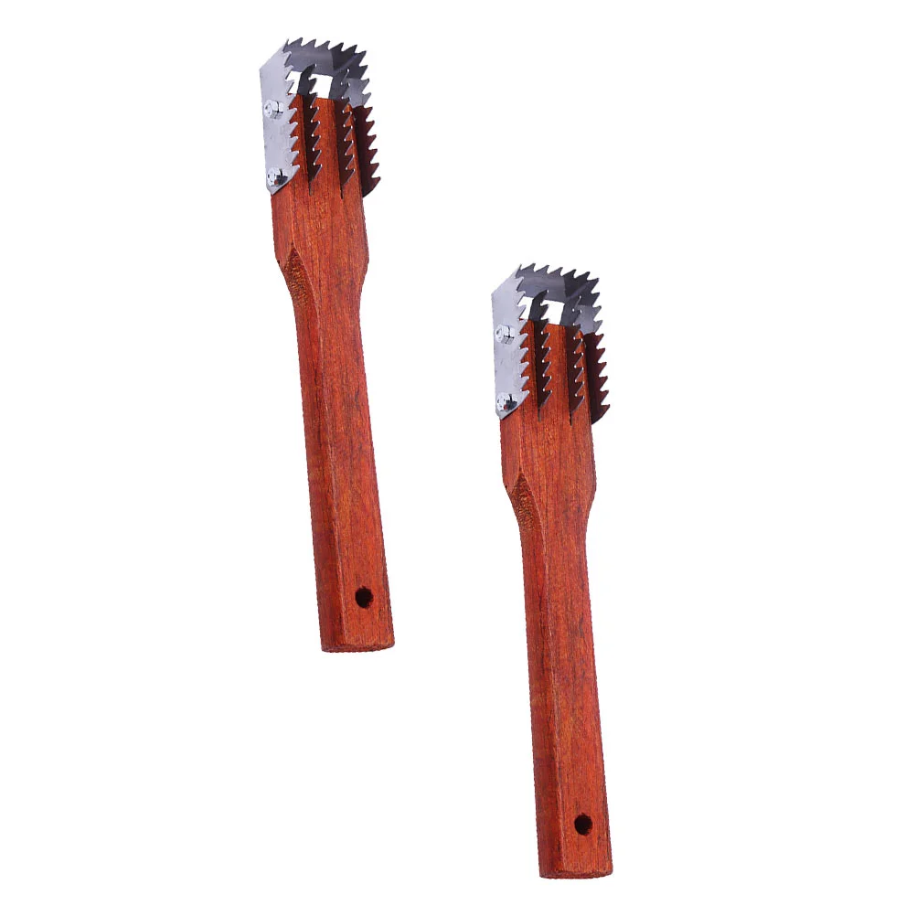 

2Pcs Wooden Handle Fish Scale Scraper Fish Scale Remover Kitchen Fish Scraper