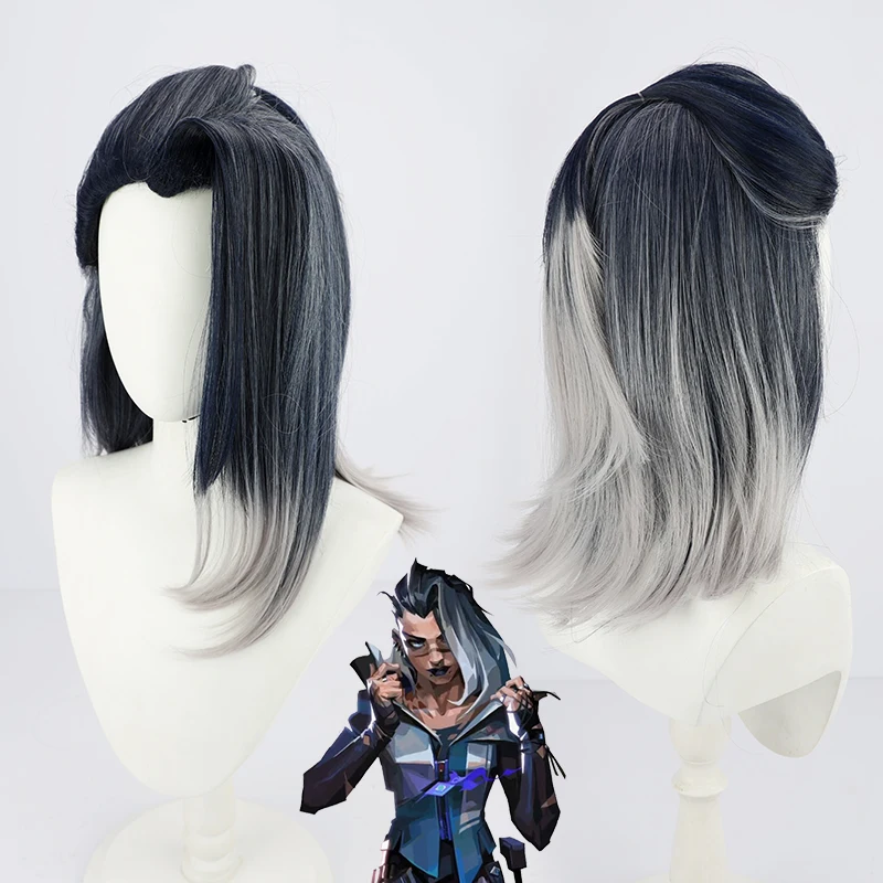 

New Arrival VALORANT VIPER Fade Cosplay Wig Fade Short Gradient Heat Resistant Synthetic Hair Halloween Role Play Wig