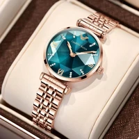 women luxury green jewel quartz watch waterproof stainless steel fashion crystal ladies watches bracelet clock