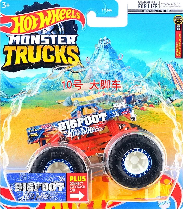 Оригинальный автомобиль Hot Wheels монстр-Трак литая под давлением 1/64 Plus дробленая