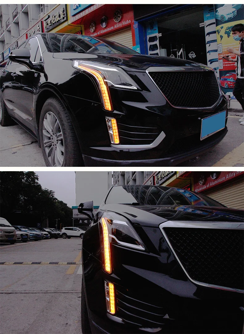 Для Cadillac XT5 светодиодные фары 2016-2018 DRL дневные ходовые огни динамический стример