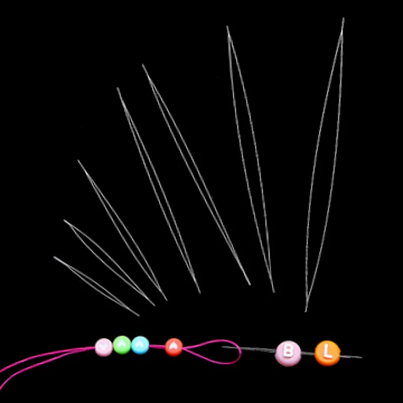 

5Pcs Beading Needles Pins Open Curved Needle for Beads Bracelet DIY Jewelry Making Tools Handmade Beaded Threading Pins