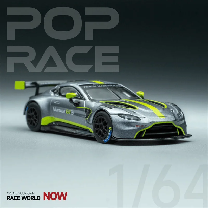 

POPRACE 1:64 Aston Martin Vantage GT 3 Presentation Die-Cast Car Model Collection Miniature