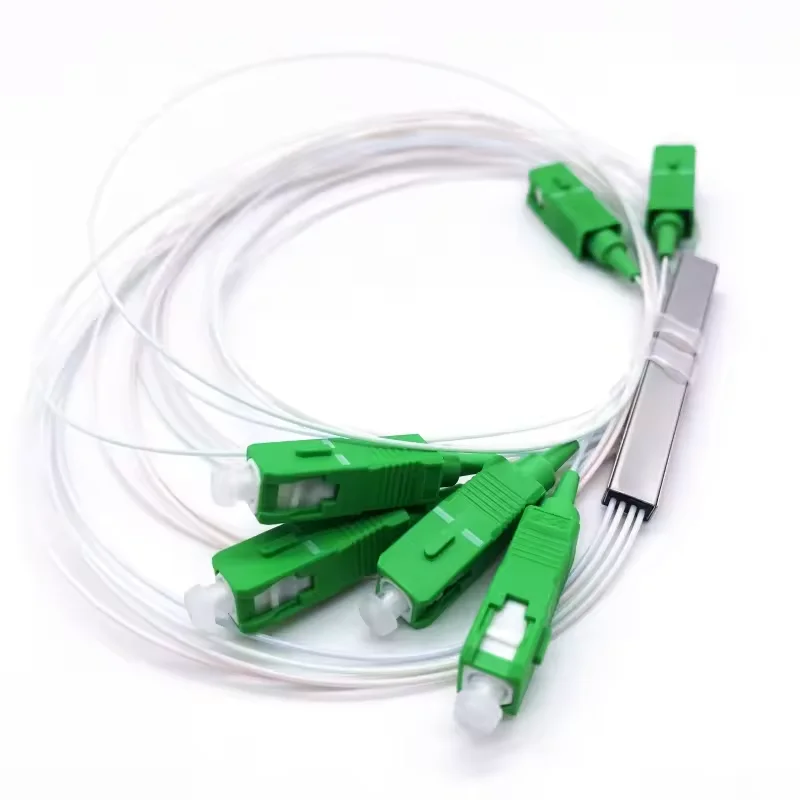 Фото Оптический PLC-сплиттер 2x4 2x8 SC/APC 0.9мм в стальной трубке, миниатюрный, без блока, для FTTH, одномодовый, высококачественный, с низким уровнем вводимых помех №5