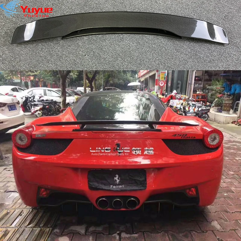 

For Ferrari 458 Coupe Convertible 2011 2012 2013 Car Styling Carbon Fiber Rear Roof Spoiler Tail Trunk Wing Decoration