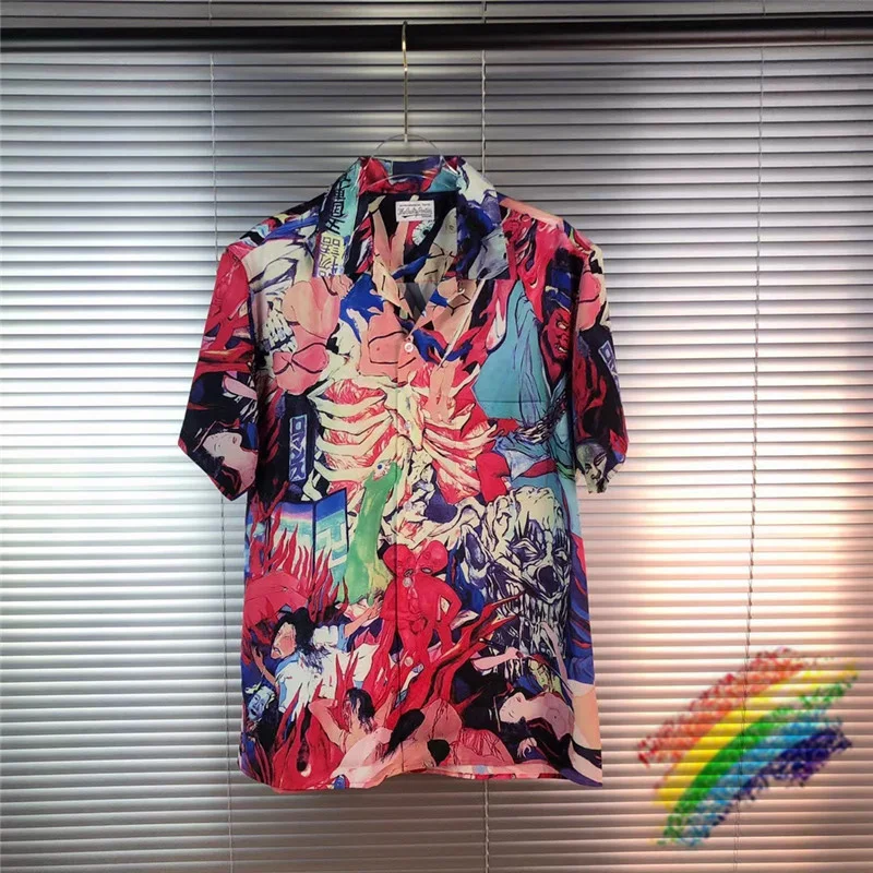 

2021ss WACKO MARIA HAWAIIAN Shirt Men Women 1:1 Top Tees Fashion Best quality Streetwear Shirts