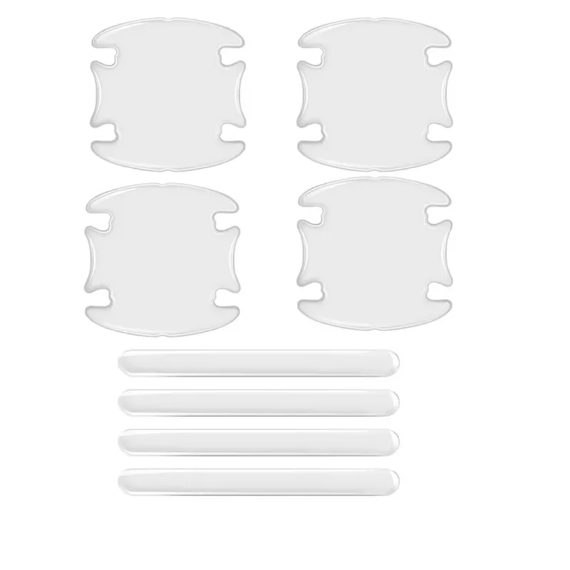 

Door Handle Bowl Scratch Protective Transparent Stickers Silicon Rearview Mirror Anti-collision Protection Strip