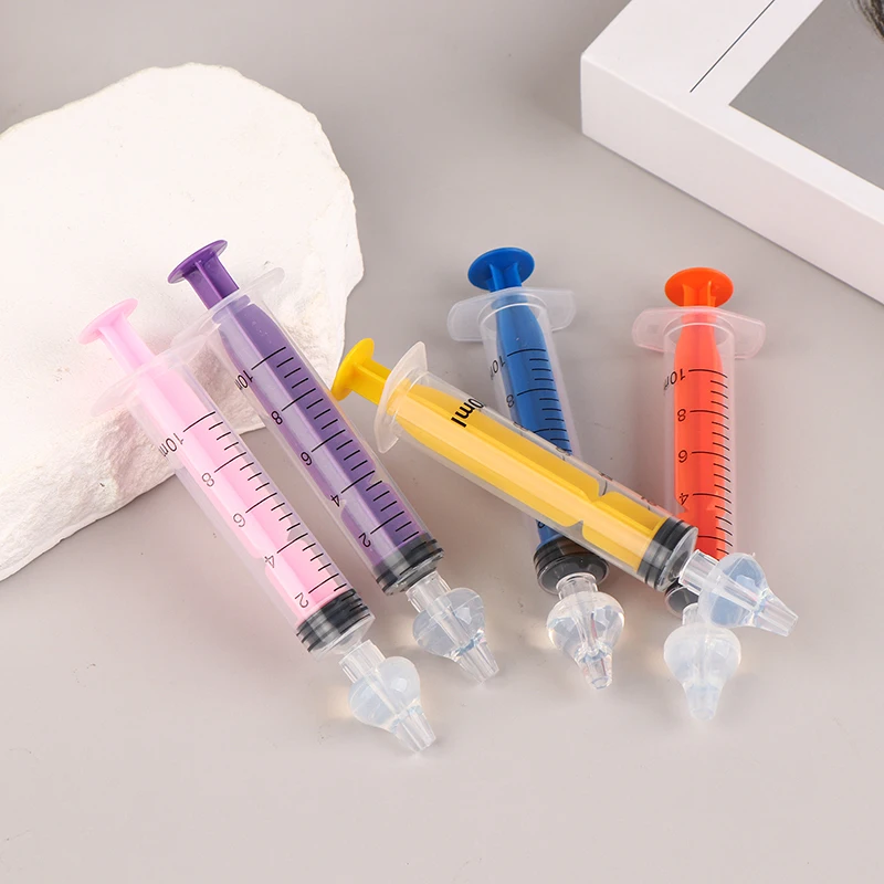 2 шт. детский силиконовый шприц для чистки носа 10 мл