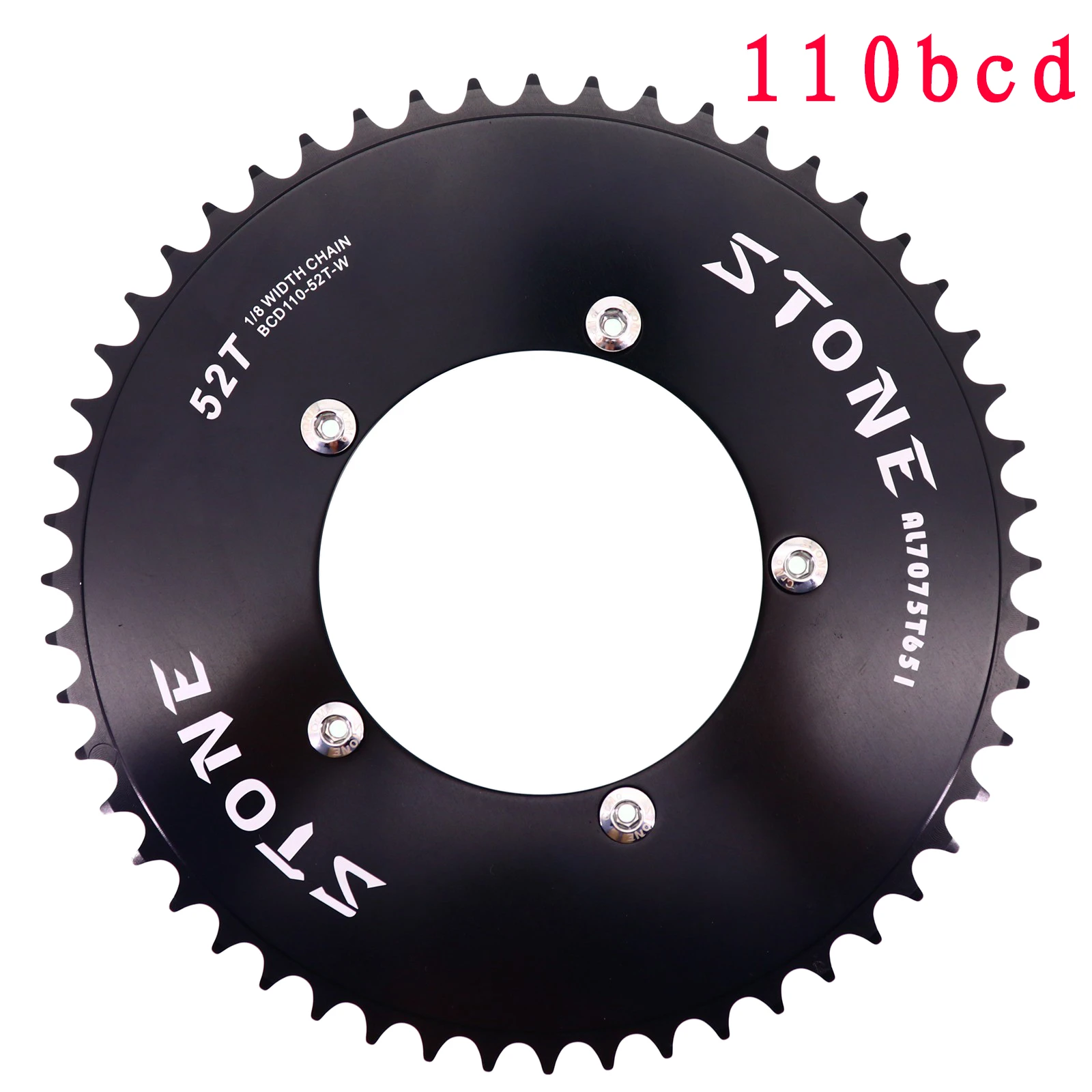 Stone 110 BCD round chainring aero fixed gear track bike fixie single speed 42T 46T 48T 50T 52t 54 57T 58t 59T 60t  tooth 110bcd