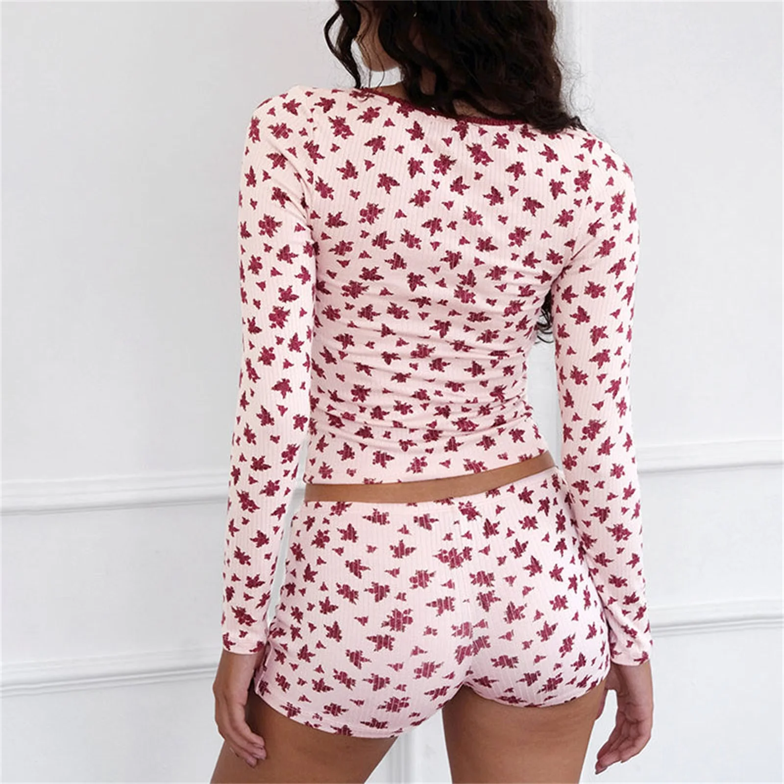 Женская летняя одежда комплект из 2 предметов футболка с длинными рукавами и