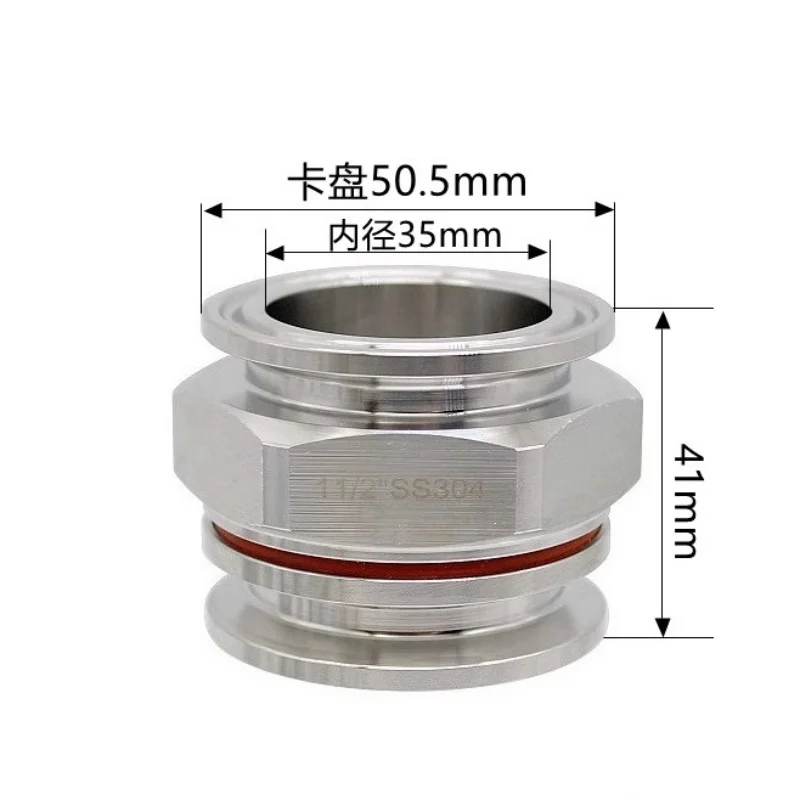 SS304 11/2 &quotChuck 50 5 мм аксессуары для впускного и выпускного интерфейса с двойным