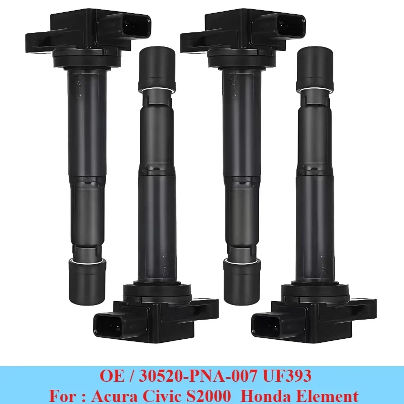 Набор из 4-х катушек зажигания. # 30520-PNA-007 Для Honda Civic 2.0L Element 2.4L CR-V Acura Accord C/RSX S2000 UF311