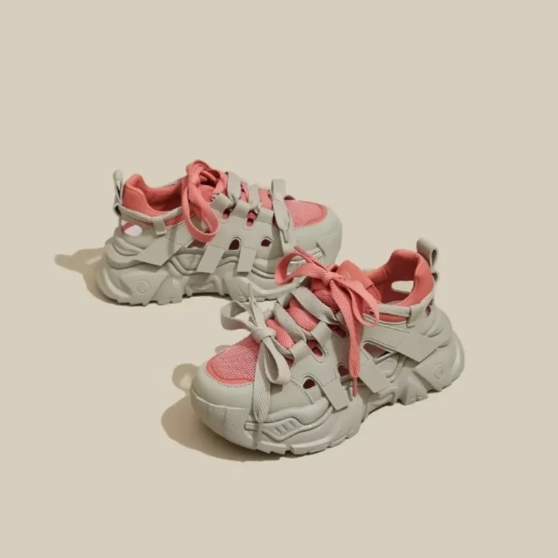 Женские туфли на шнуровке разные цвета Вулканизированная обувь открытые женские