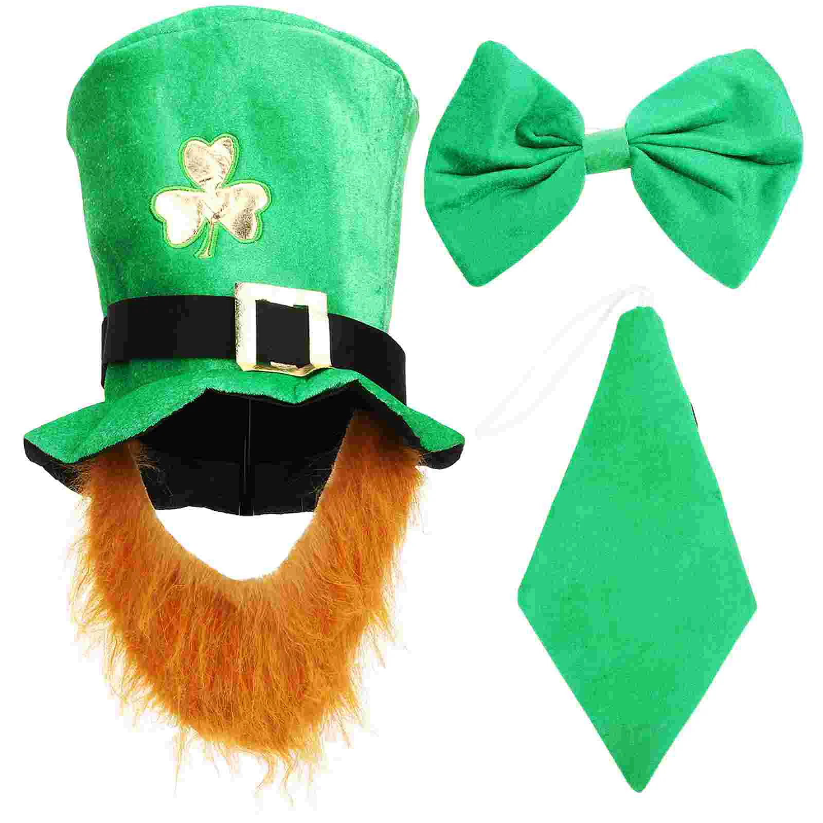 

Patrick Day S St Hat Costume Party Patricks Beard Accessories Leprechaun Favor Green Tie Bow Shamrock Ornament Set Decor